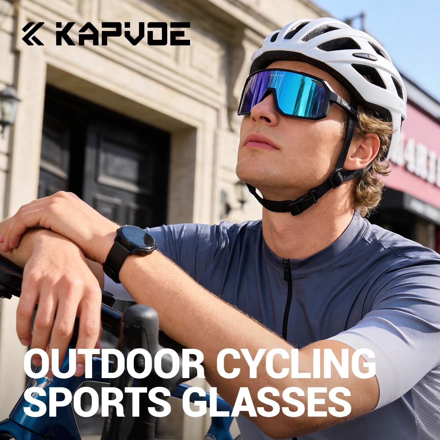 KAPVOE Lightweight Bike Glasses Motorcycle Glasses Running Baseball Sports Glasses Hiking Eyewear Men Women Outdoor Cycling Sunglasses Sale MTB Bicycle