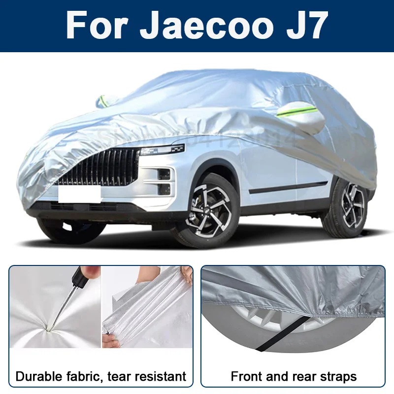 

Outdoor Full Car Cover For Jaecoo J7 with Reflective Strips Waterproof Snowproof Dustproof UV Protection Auto Accessories