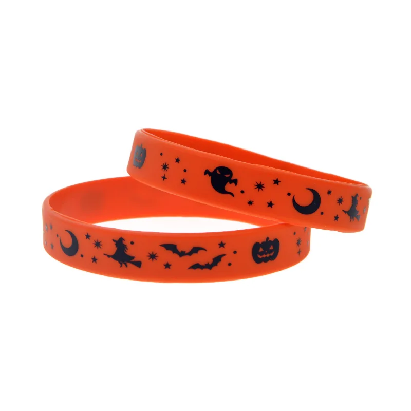 Imagem -02 - Silicone Halloween Wristband para Homens e Mulheres Trick or Treat Holiday Gift 50 Pcs