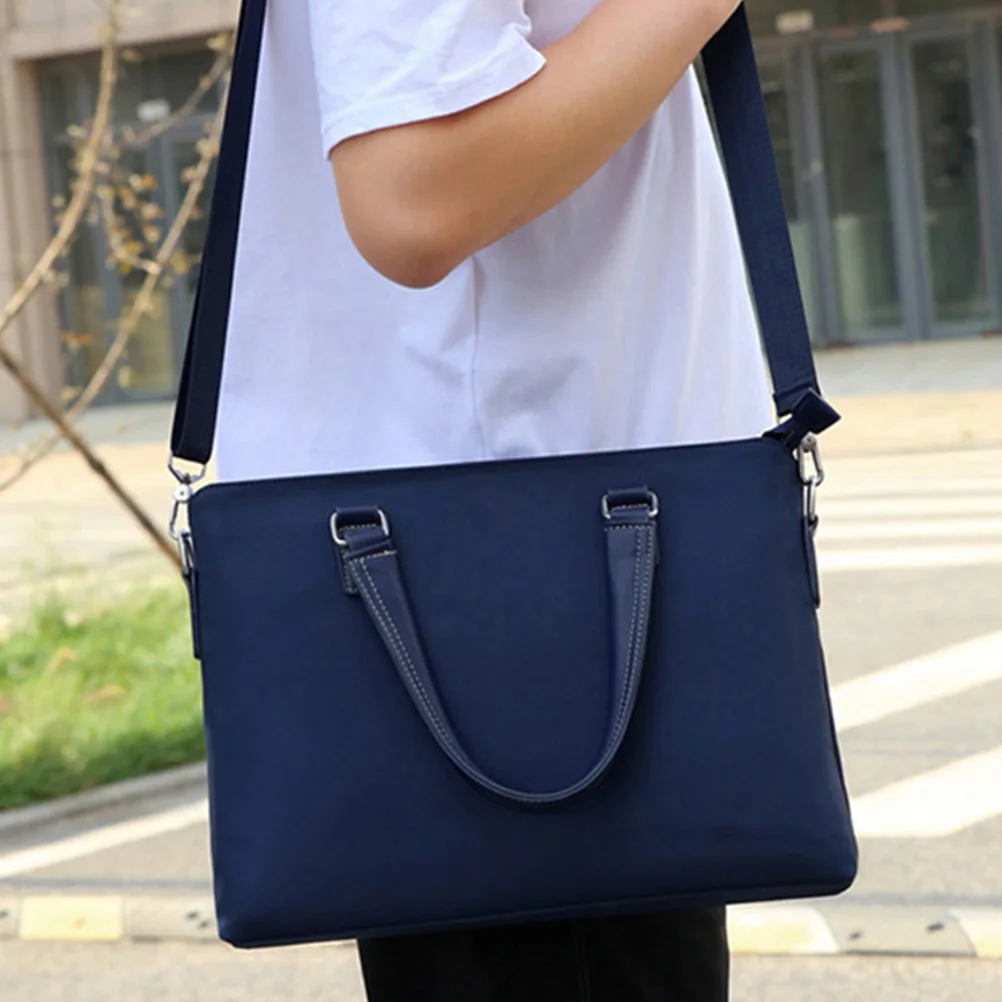 1 قطعة قماش أكسفورد مقاوم للماء حقيبة كمبيوتر محمول سعة كبيرة حقيبة أعمال للرجال حزام الكتف القابل للإزالة مقاومة للسرقة