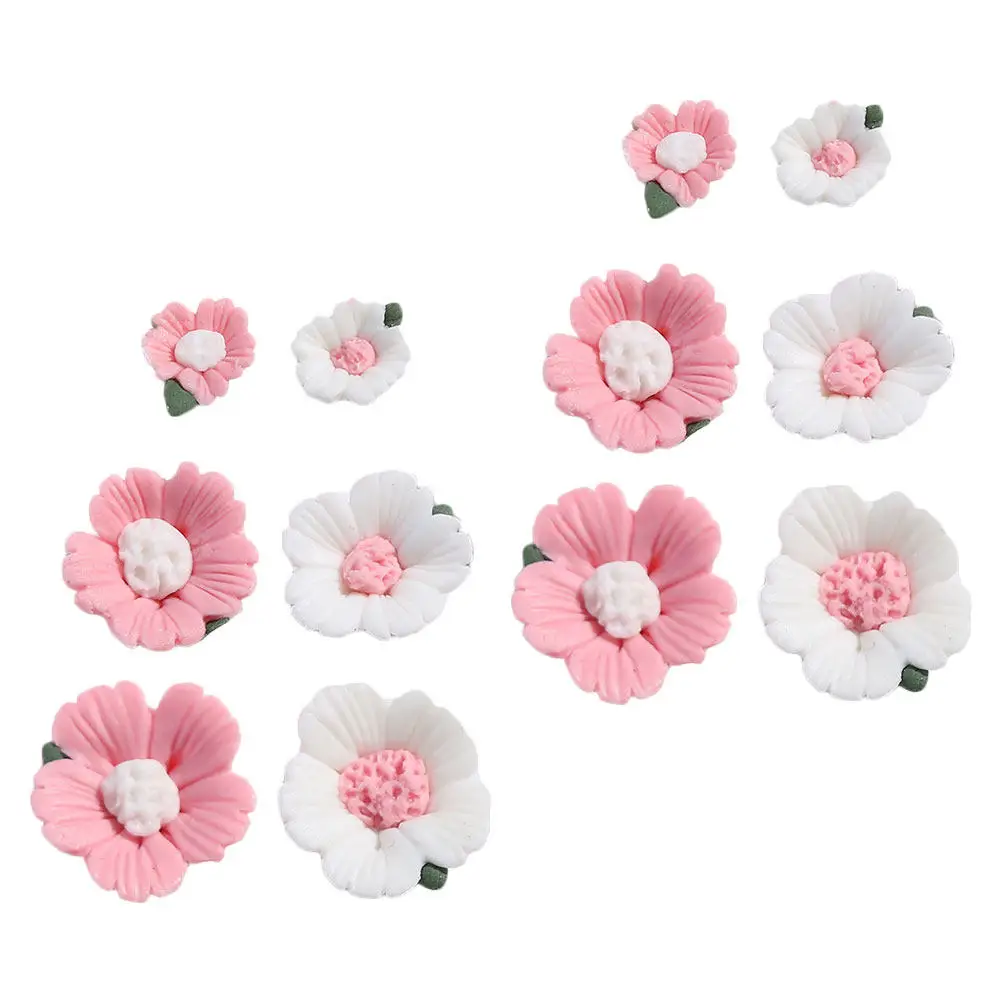 

12Pcs Mini Cherry Blossom Ceramic Charms DIY Jewelry Accessories Earring Hanging Decorations Necklace Making Supplies Adorable