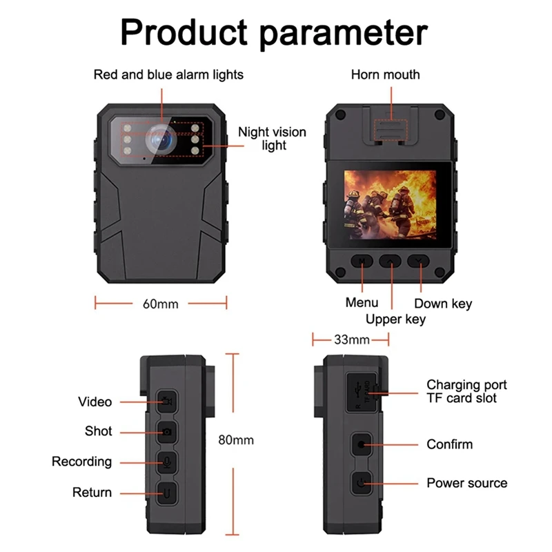 ミニデジタルスポーツカメラ,dv,dvr,ボディカメラ,ビデオレコーダー,現場実施,赤外線暗視,2k,4k,1080p