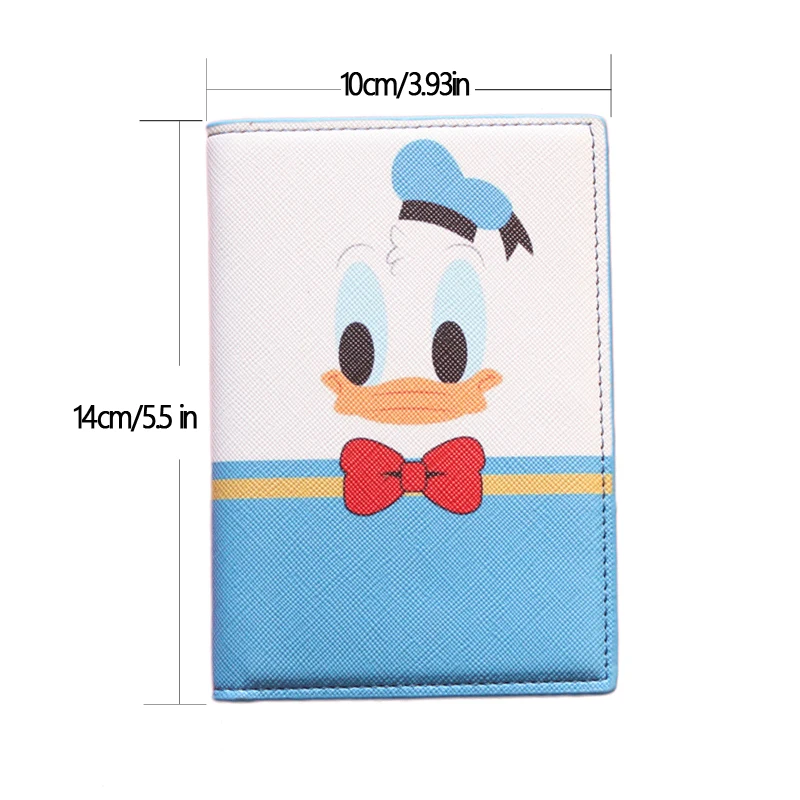 Disney Cartoon Donald Duck Passport Cover for Boys Travel Passport Case for Children Cute Card holder Passport Cover New Gifts