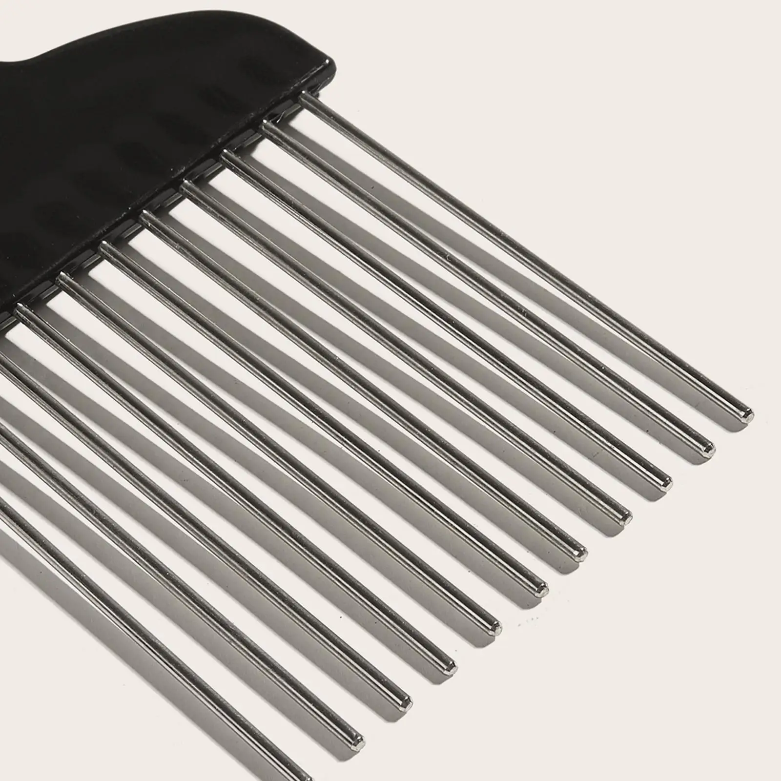 Metal Tool Hair Pick Comb Non Slip Handle Styling Brush for Home Barber Shop Hairdressing