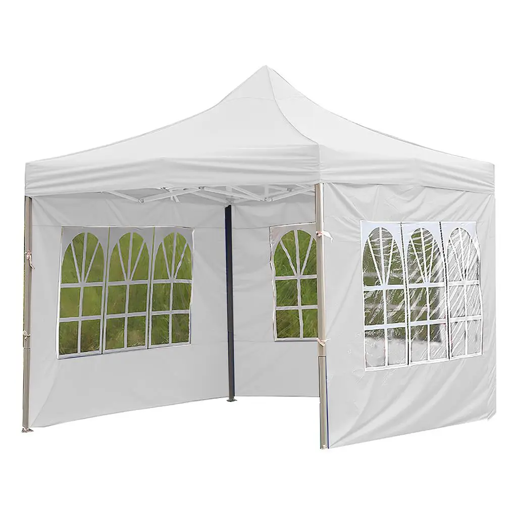 Canopy Side Panel Tent Sunproof Foldable Garden Shade Shelter Waterproof Awning with Clear Window Outdoor BBQ