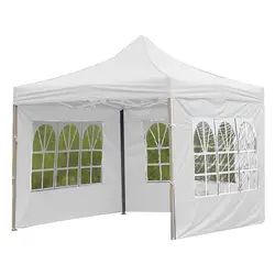 Canopy Side Panel Tent Sunproof Foldable Garden Shade Shelter Waterproof Awning with Clear Window  Outdoor BBQ