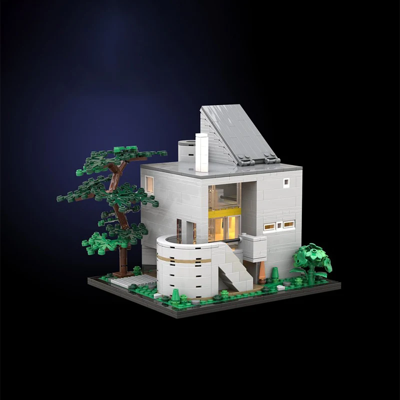 

752pcs MOC Gwathmey House Architecture Model Building Blocks Toys Christmas Gift Education DIY Creative Brick Kids Idea Assemble