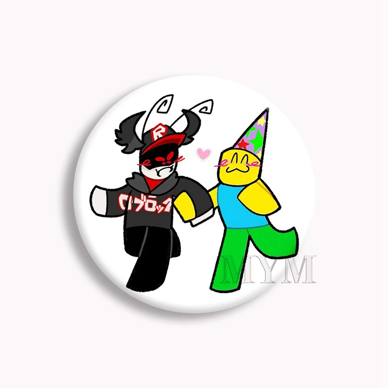 Regretevator Poob Anime Button Pin Party Noob and Guest Pest Fan Art Brooch Badge Bag Decor Gamer Collect Friends Gifts