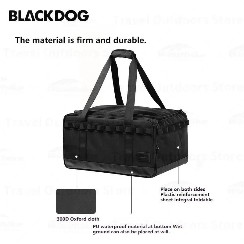 Naturehike-BLACKDOG Outdoor Camping Storage Bag 48x31cm Big-Capacity Sundries Storage Handbag 300D Oxford Durable Travel Bag