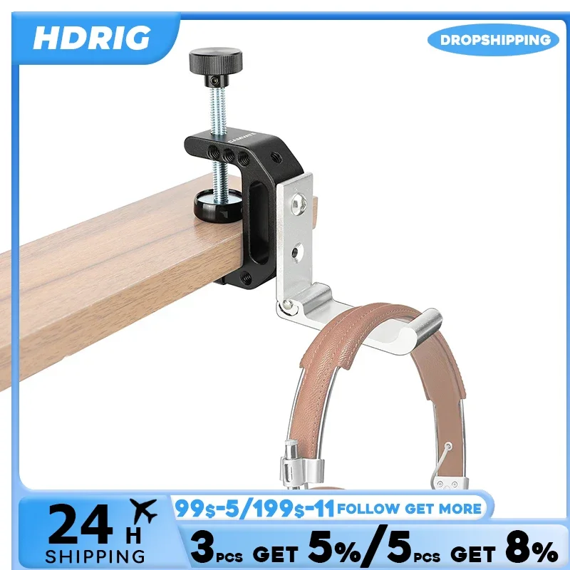 HDRIG Foldable Wall Hanging Hook Heavy Duty For Tool Storage + C Clamp With 1/4