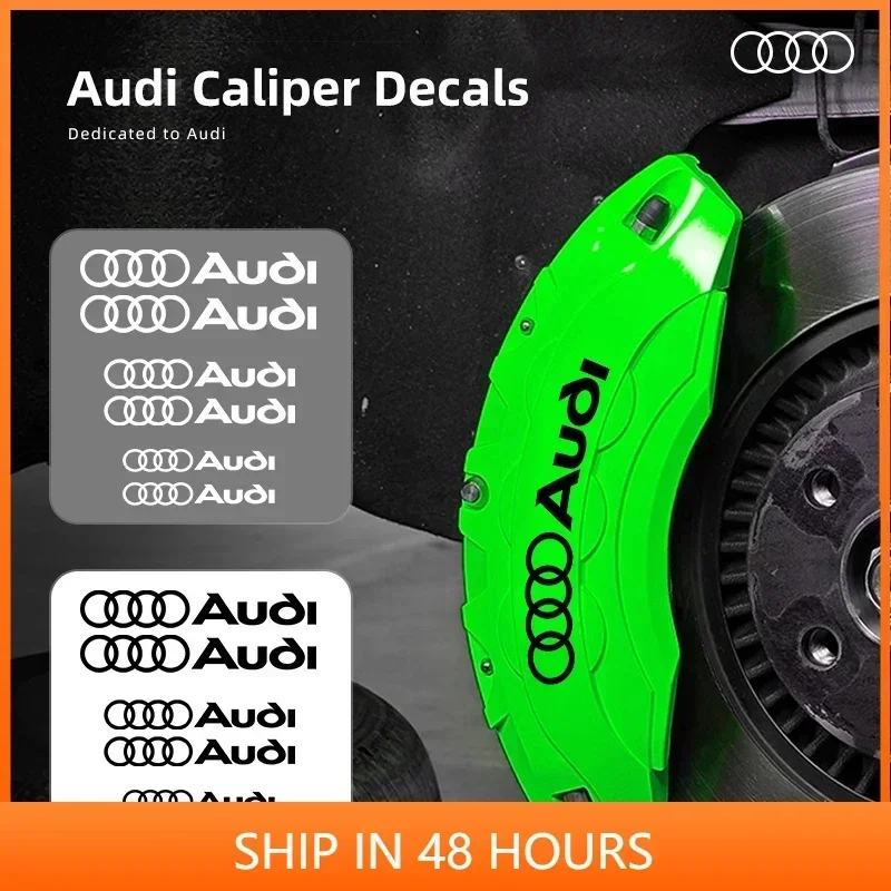 6Pcs Car Brake Caliper Badge Sticker Decal Car Tuning Accessories for audi SLine A1 A3 A4 A5 A6 A7 Q5 Q7 RS3 RS4 RS5 S3 S4 S5 S7