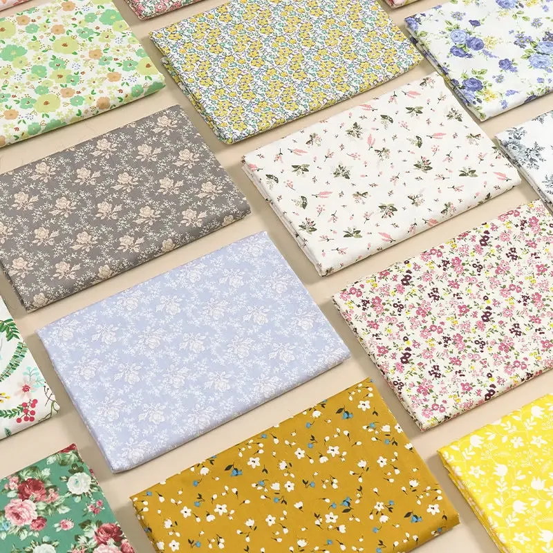 

100% cotton twill floral print fabric for baby dresses cartoon bedding kids’ clothing & handmade DIY sewing projects