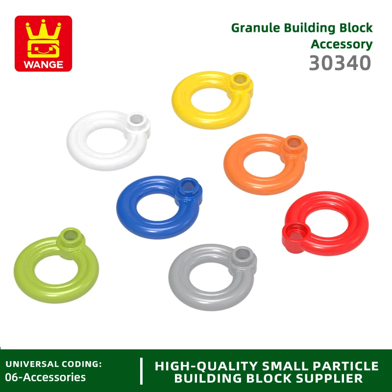 WANGE 30340 100g/180PCS Flotation Ring Swimming Circle Block Moc Color Compatible with   Brick DIY Children's Toy Assembly