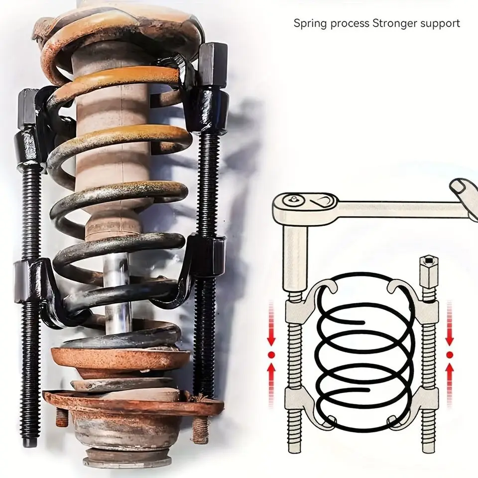 1 Pair 27/37cm Strut Coil Spring Compressor Shock Absorber Coil Spring Compressor Clamp Hook Disassembly Car Repair Tool Kit