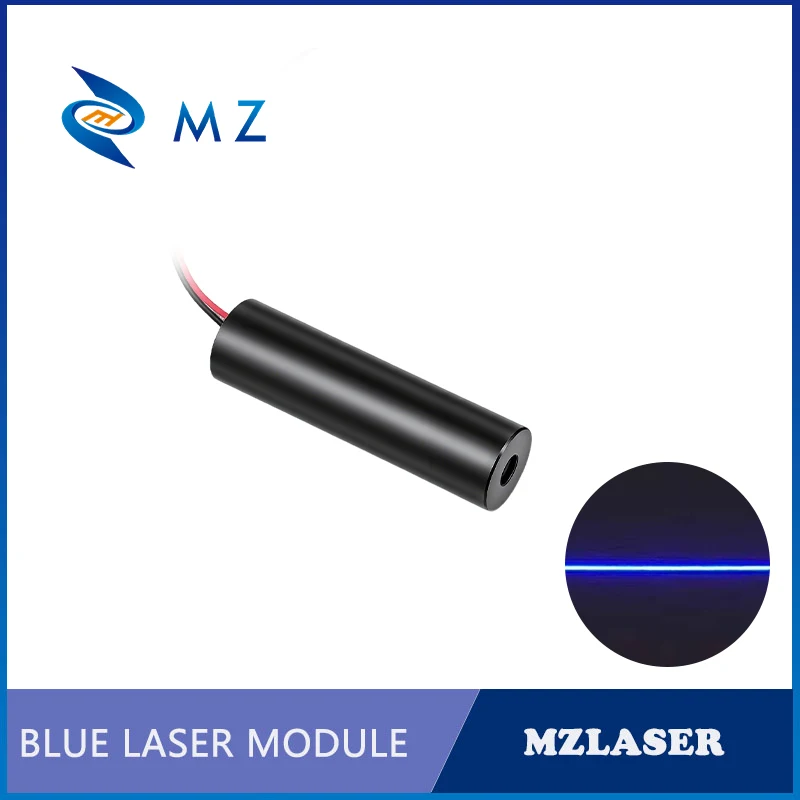Compact Blue Line Laser Diode Module 450nm D14mm 50mW 100mW 3V 5V 12V 24V High-Accuracy Industrial Grade For Woodworking Parts