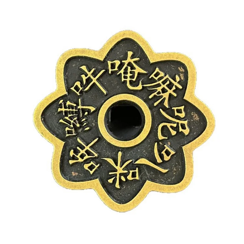 النحاس النقي منحوتة زهر البرقوق زهرة Om ماني بادمي هوم ستة كلمات تعويذة مينغ تشن باو صورة ديكور المنزل المال معلقة Orna #5