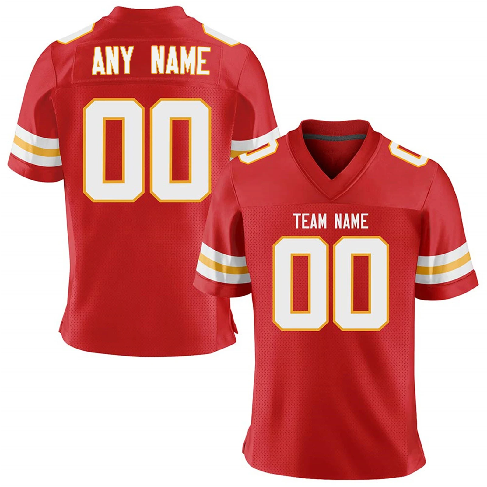 

Custom Kansas City Chiefs American Football Jersey Personalized Name Number Men Women Youth Football Uniform Gear Fans Gift