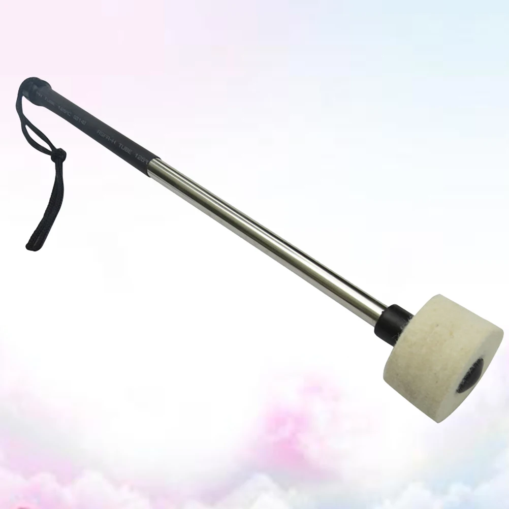 

Drum Hammer Sturdy Mallet Wool Felt Head Stainless Steel Handle Snare Drum Stick Accessories Musical Instruments