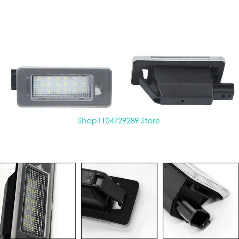 D8KE LED License Plate Light Assembly Pair for Serena C27 B18 Landy Rear Plate Use