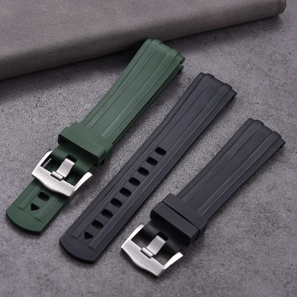 20mm Gebogenes Wasserdichtes F – Fkm Rubber Dive Watch Strap 20Mm Bewertung und Preis