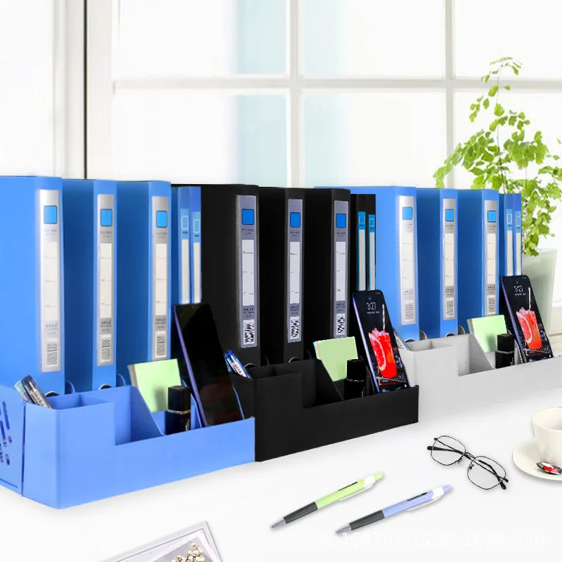 22 Color A4 File Sorting Rack Folder Storage Box Desktop File Box Thick Partition File Basket Multi-layer Shelf Office Bookshelf