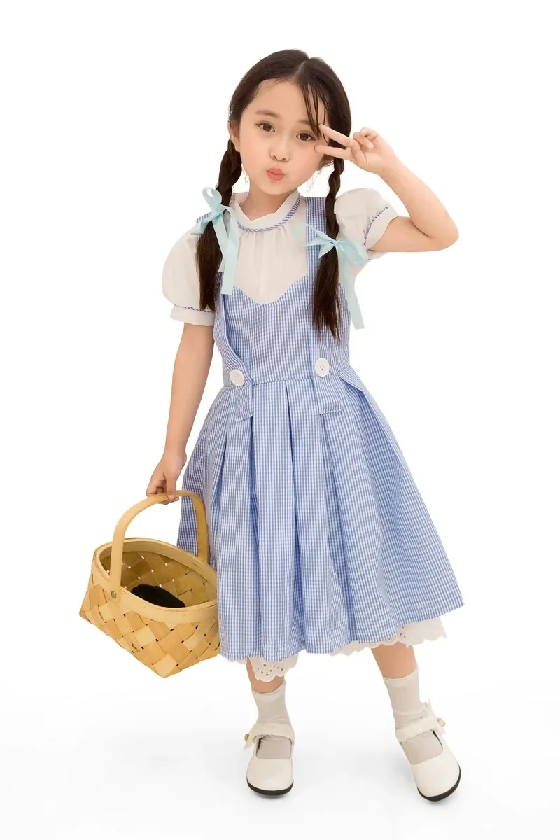 Kid Girls Peasant Costume Child Dress Child Group Cosplay Clothing For Little Girls