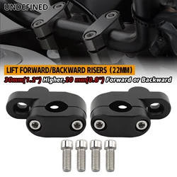 Motorcycle 22mm 25mm 28mm Handlebar Risers Extension Back Moved Riser for BMW Honda Yamaha Suzuki Kawasaki Ducati Triumph ATVs