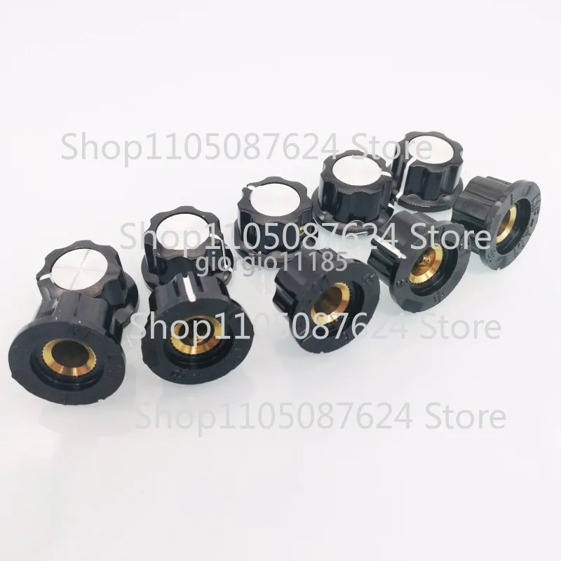 VV  10pcs Plastic Control Round Srew Type Pot Potentiometer Knob MF-A01
