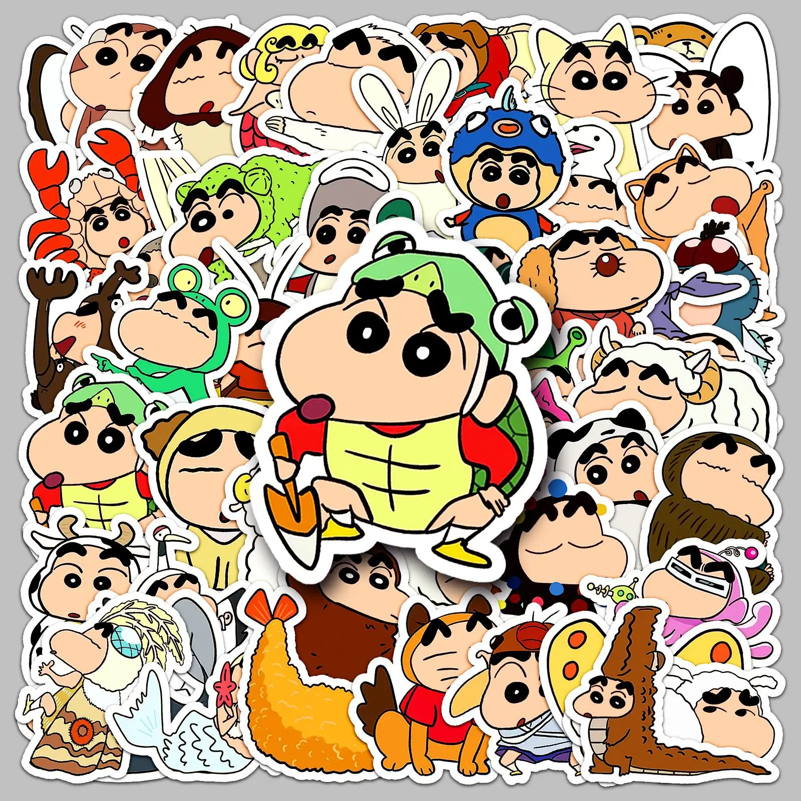 

50PCS Non-repeating Crayon Shin-chan Cartoon Cute Stickers Creative Anime Decorative Waterproof Sticker Decals Kids Toy Gifts