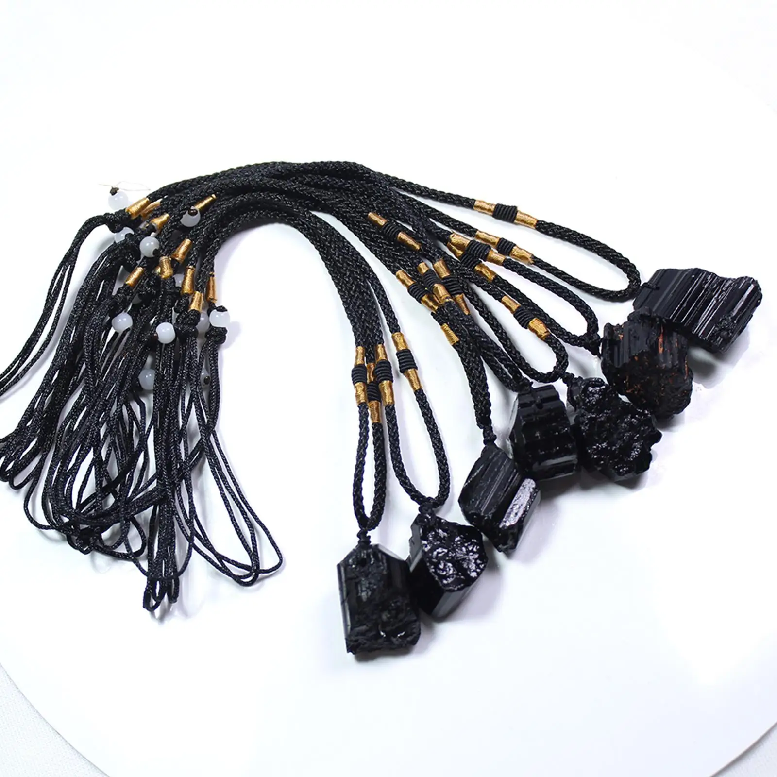 Black Tourmaline Reiki Stones Rod Purification Protection Samples Pendant