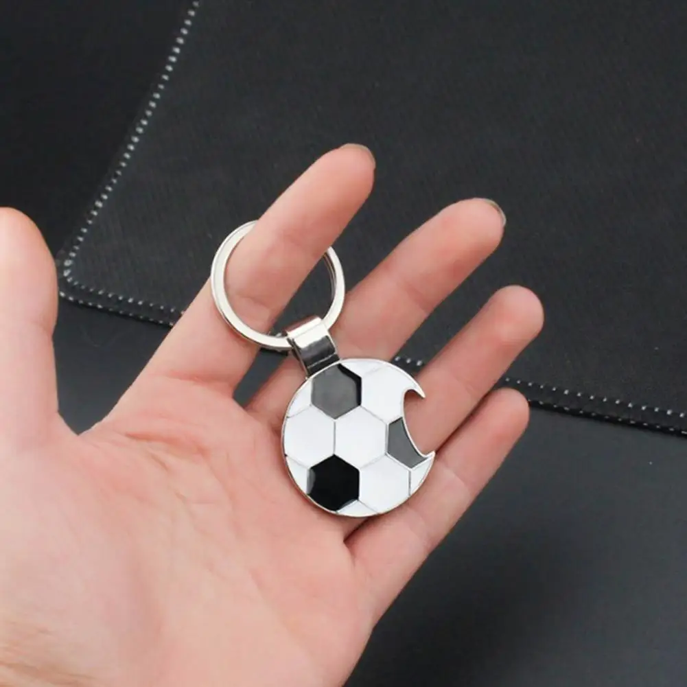 Key Pendant Souvenir Football Fans Accessory Keychains Portable Zinc Alloy Football Bottle Opener Keychain for Friends