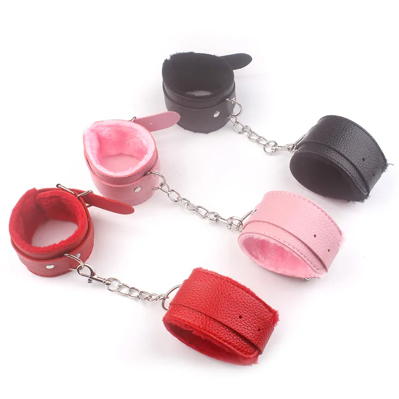 PU Leather Handcuffs Sex Bondage Restraints Wrist Hand Cuffs Product,Adult Game Toys for Women&Men Products Bdsm Fetish