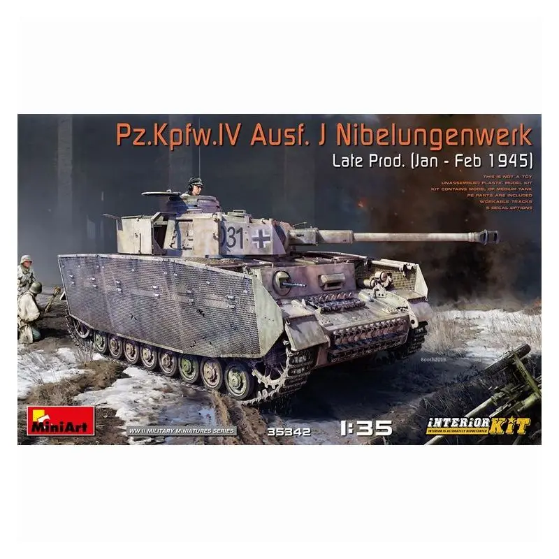 

MiniArt 35342 1/35 "Pz.Kpfw.IV Ausf. J Nibelungenwerk Late Prod. (Jan - Feb 1945) Interior Kit" - Scale Model Kit