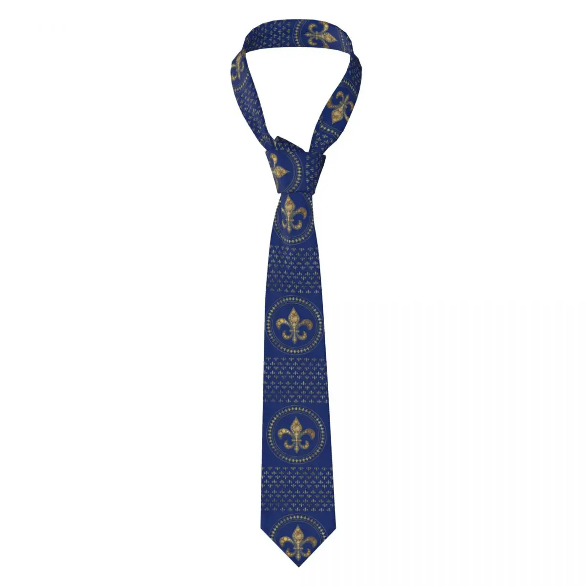 Custom Men Fleur De Lis Lily Flower Necktie Fashion Tie For Business