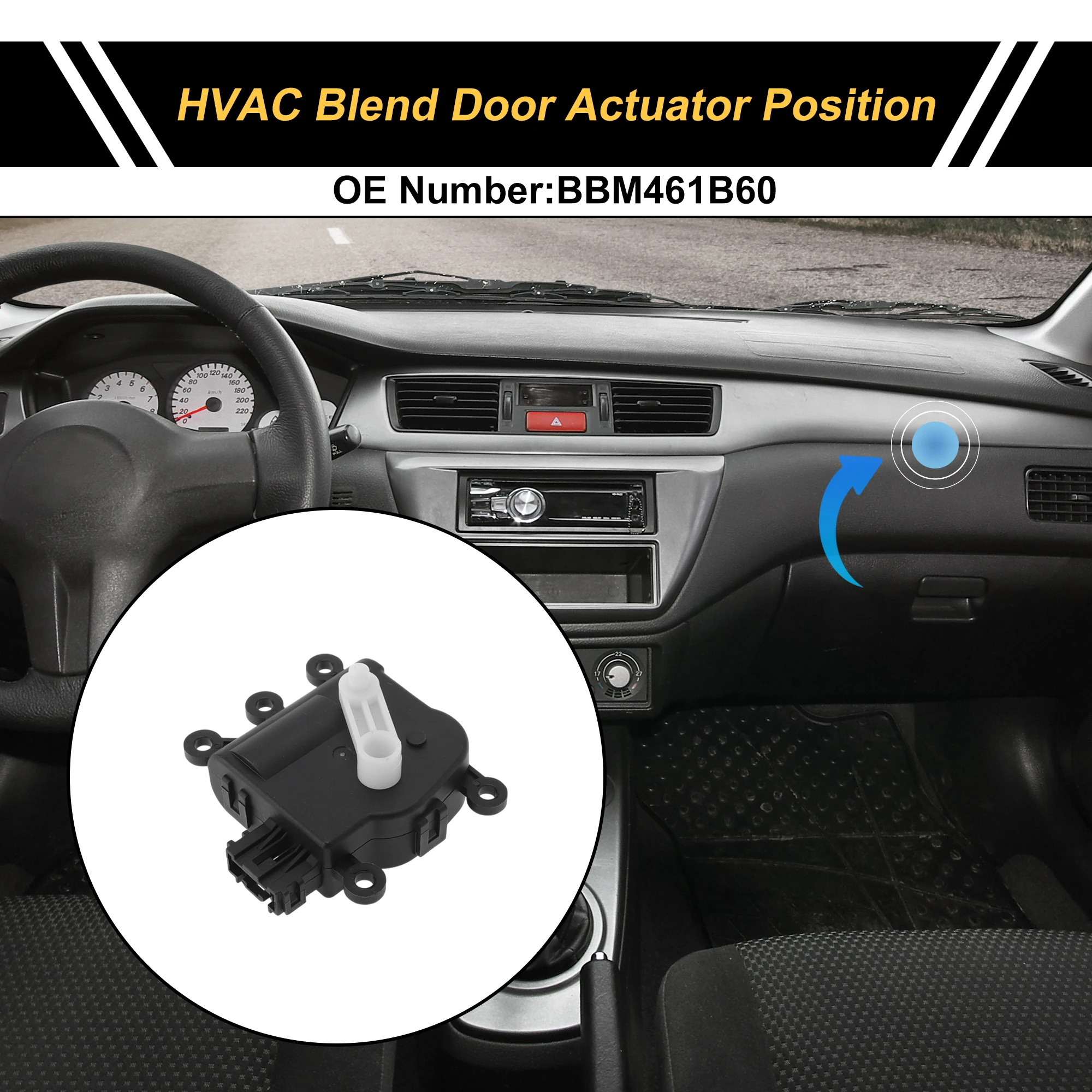 UXCELL HVAC Heater Blend Door Actuator for Mazda 3 2010-2013 No.BBM461B60