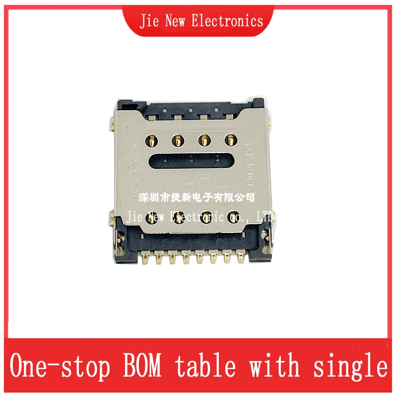 

10PCS/LOT orginal new MUP-C791 flip micro sim card holder SMD external welding 8P 1.5H