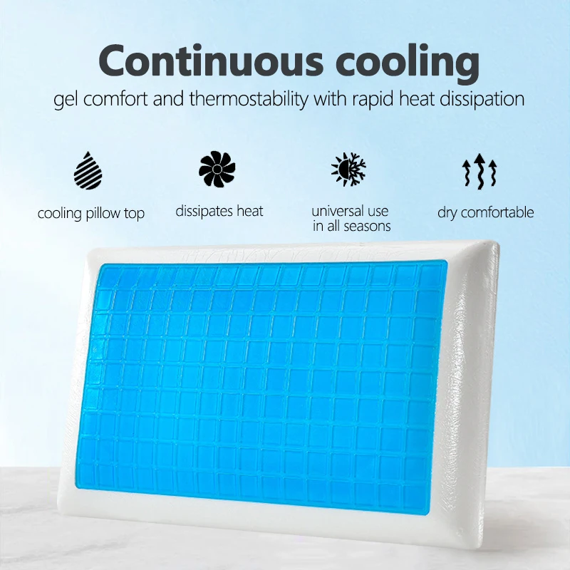 Almohada de espuma viscoelástica de larga duración, cojín de refrigeración de Gel Premium, cojín fresco para dormir, espuma viscoelástica almohadas para dormir almohada memory foam gel almohada viscoelastica gel almoha