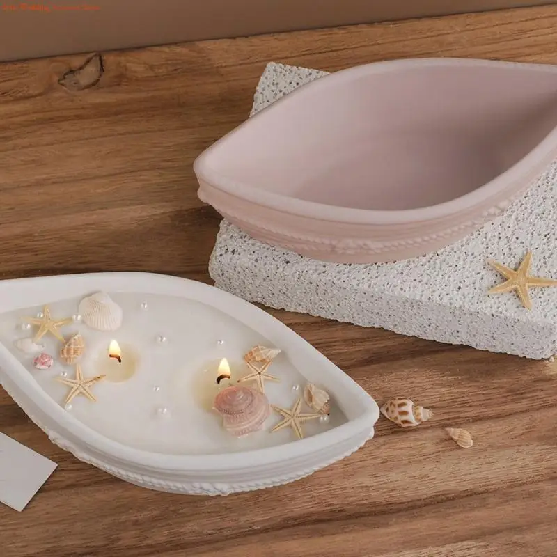 Molde silicona artesanal multifuncional G92D, moldes para cuencos almacenamiento en forma canoas para hacer portavelas