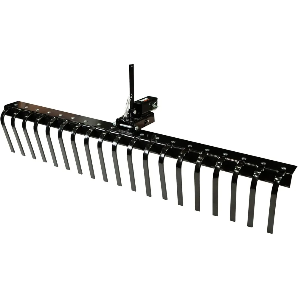 

Impact Implements 62" ATV UTV Tractor Landscape Rake with 19 Premium Spring Steel Tines and Tipper Latch for Quick Clearing