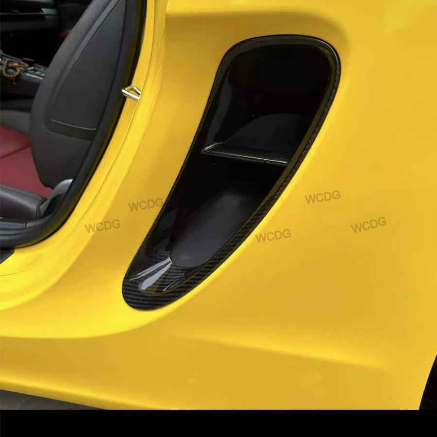 High Quality Carbon Fiber Side Vent forPorsche 981 982 Boxster Cayman 2012+ Rear Fender Side Intake Vent Grille Cover 6
