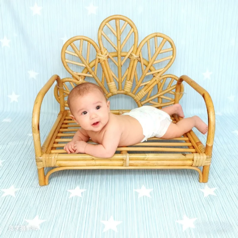 

1 шт., вьетнамская скамейка из ротанга, реквизит для фотосъемки новорожденных, практичная мебель для позирования для студийных фотосессий, запись роста ребенка