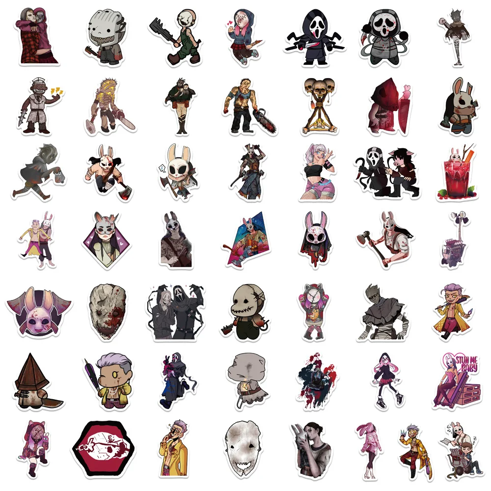 50pcs Retro Game Dead By Daylight Sticker Cartoon Creative Graffiti Phone iPad Luggage Guitar Decor Waterproof Sticker Wholesale