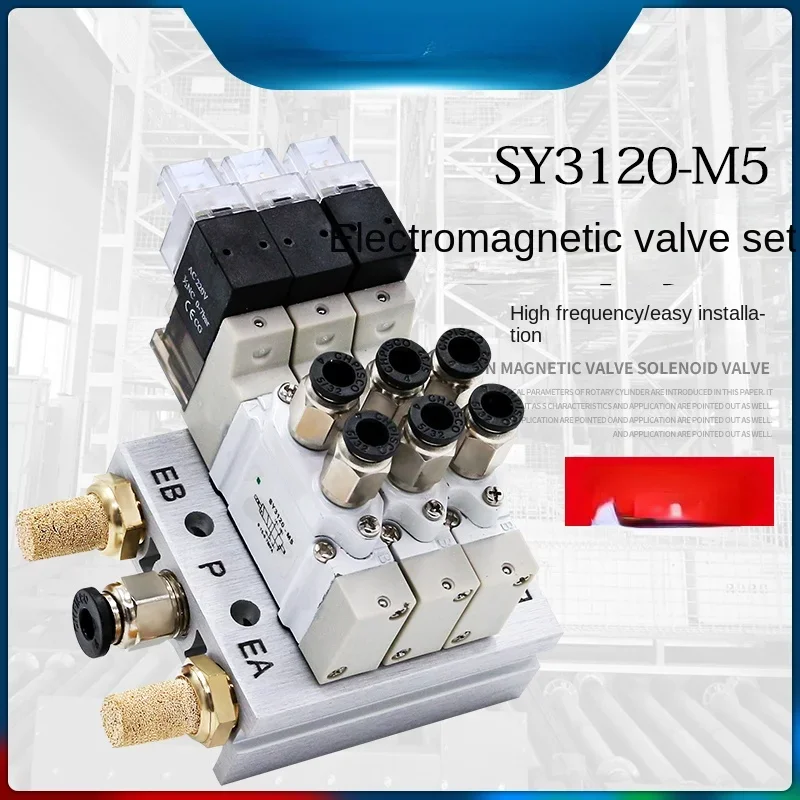 

Solenoid Valve Combination SY3120-5LZD-M5 Base Integrated 24V Pneumatic Solenoid Electric Valve