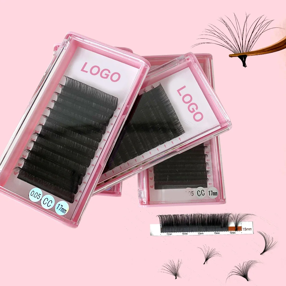 Lash Extensions Supplies private label individual loose 16 rows eyelash extensions trays