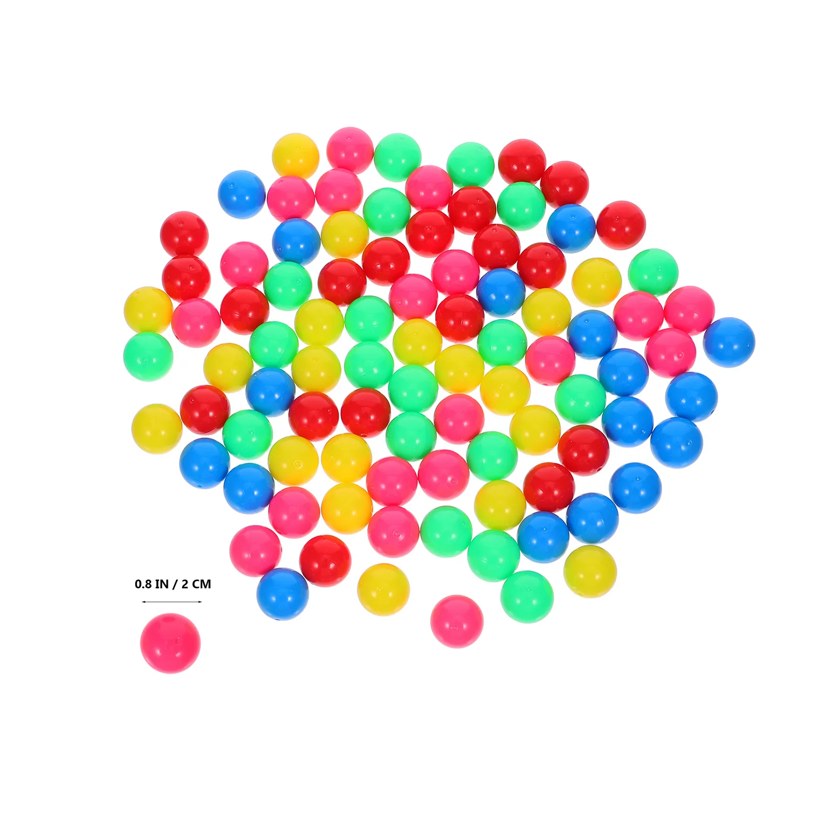 100 Uds bolas de pista de enseñanza 2Cm Mini bolas de plástico coloridas para contar juegos de clasificación experimentos de tallo educativo ligero