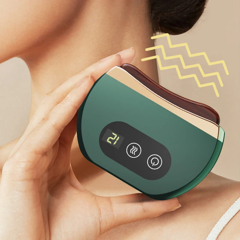 

Constant Temperature Gua Sha Tool, Electric Bian Stone Facial & Body Scraper for Lymphatic Drainage, Meridian & Back Massage