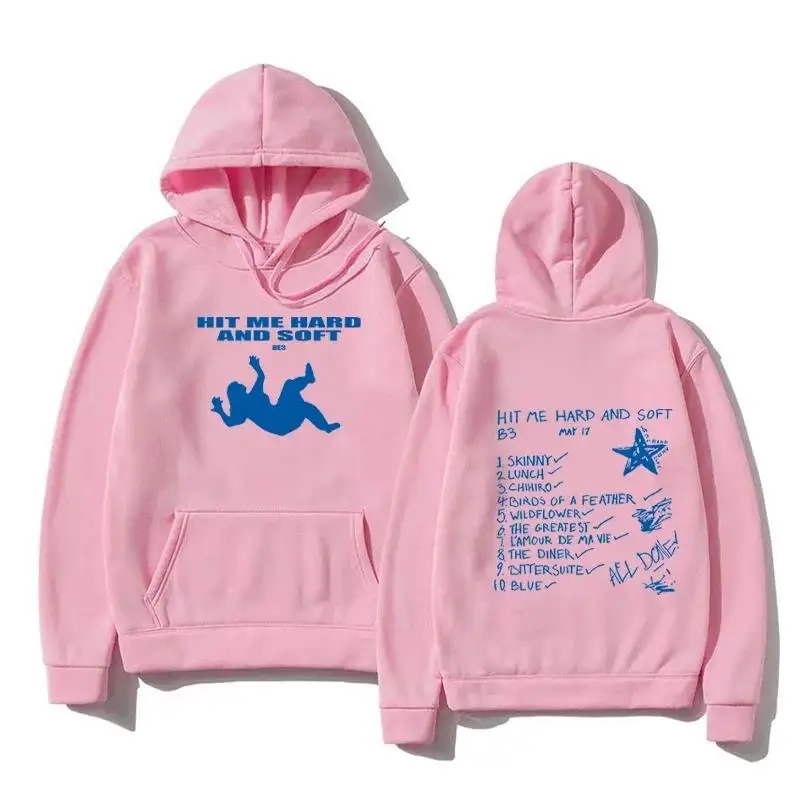 Billie Hit Me Hard impresoOtoño e Invierno sudadera para hombres y mujeres con capuchaカジュアルモーダ スダデラ コン カプチャトップ カルディ