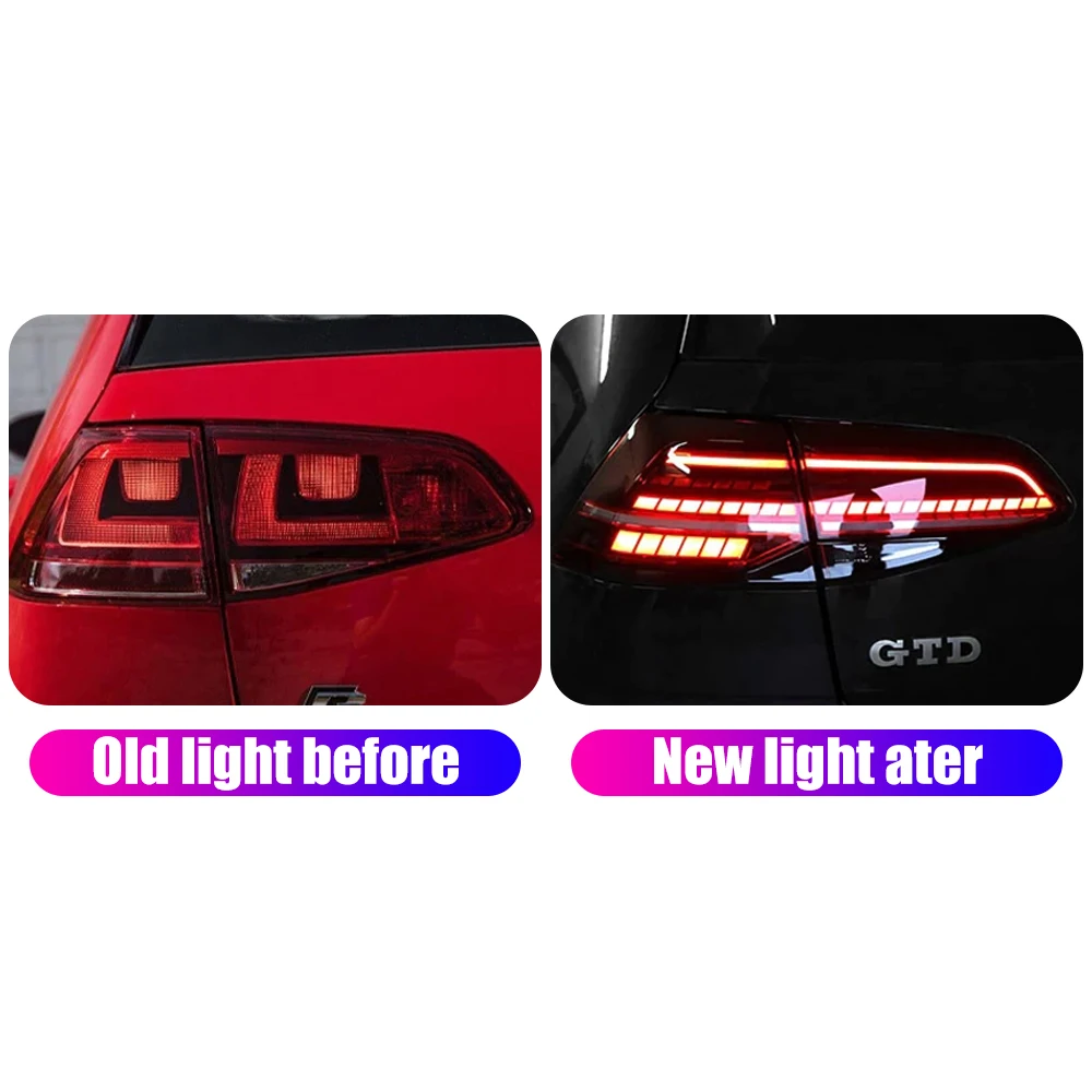 Car Styling Tail Light Assembly For VW MK6 GOLF 7 MK7 2013-2016 LED Tail Lamp LED DRL Dynami Signal Brake Reverse Auto Accessory