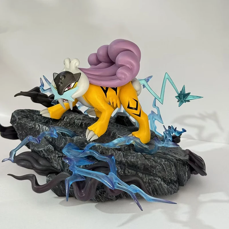 Trendy Toy Anime Peripheral 22cm Digimon Adventure Series Model Toy Three Saints Beast Thunder God Figurine Desk Ornament Gift