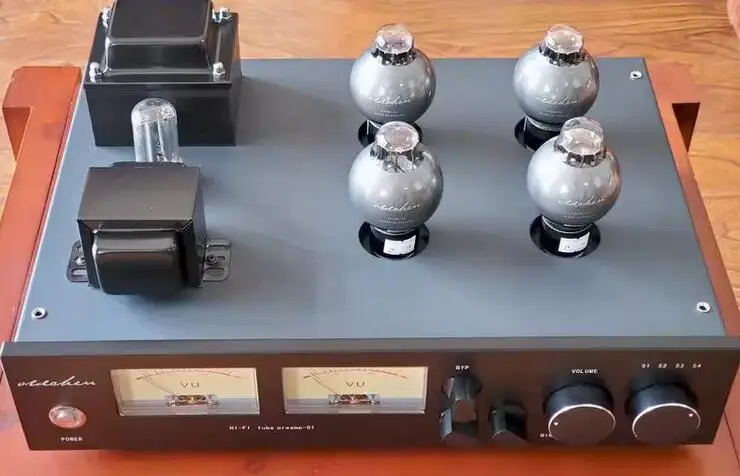 Old Chen C1 5U4C 6H8C CV181 HIFI vacuum tube preamplifier 5U4C 6H8C CV181 vacuum tube preamp opinion balanced version